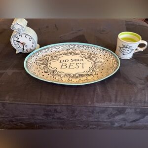 Anthropologie x Molly Hatch Tick Tock Clock - Robin’s Egg Blue